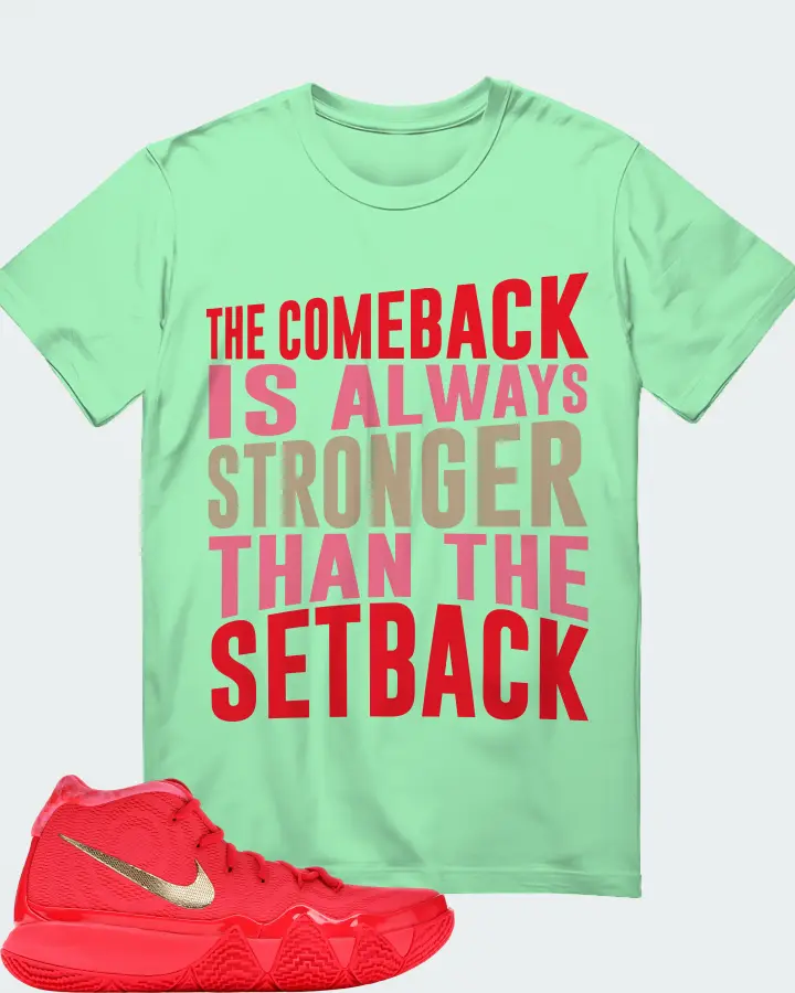 Nike Kyrie 4 Sneaker Matching Fresh Mint T-Shirt - The Comeback