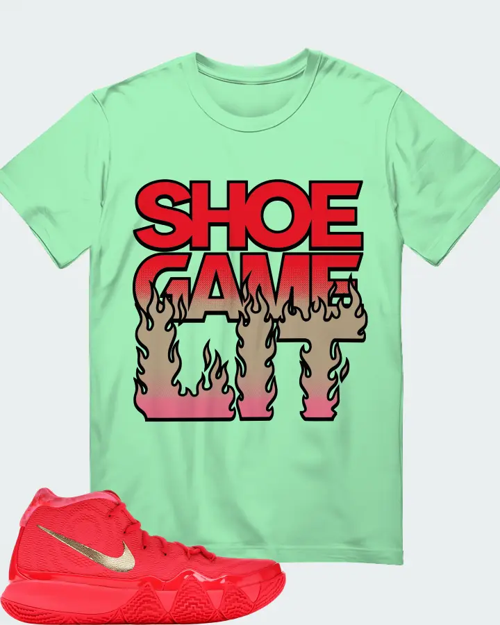 Nike Kyrie 4 Sneaker Matching Fresh Mint T-Shirt - Shoe Game Lit Refreshed
