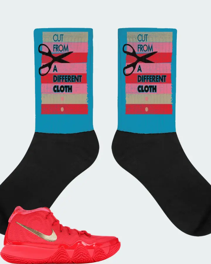 Nike Kyrie 4 Sneaker Matching Aqua Socks - Cut From a Different Cloth