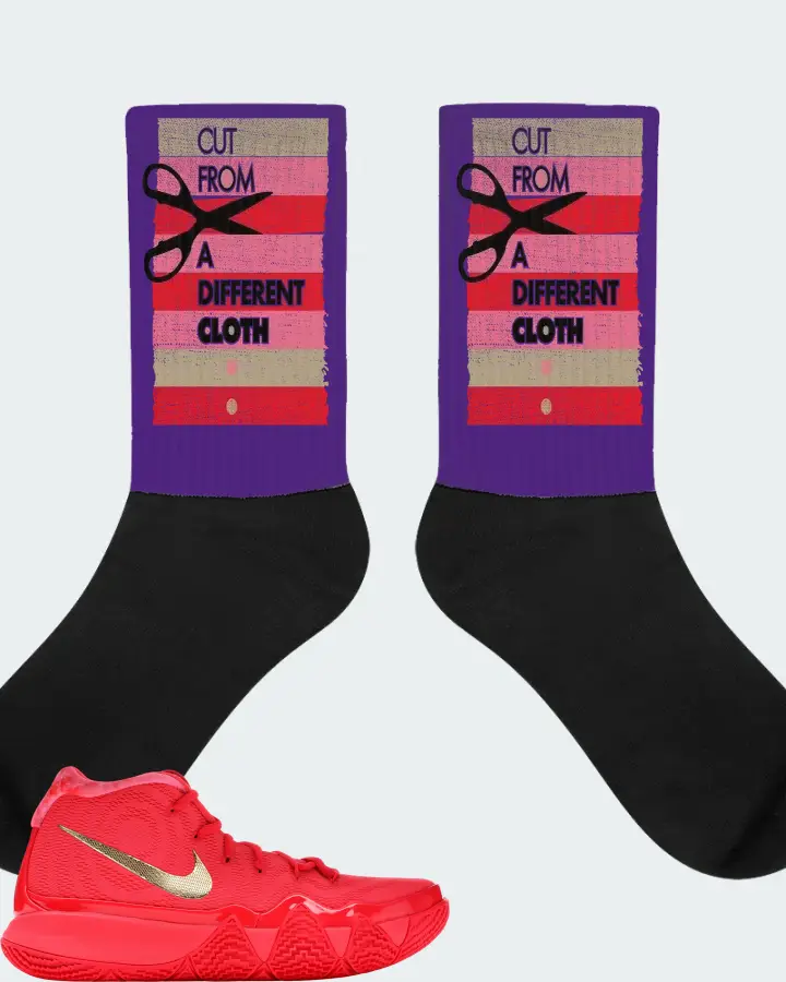 Nike Kyrie 4 Sneaker Matching Purple Socks - Cut From a Different Cloth