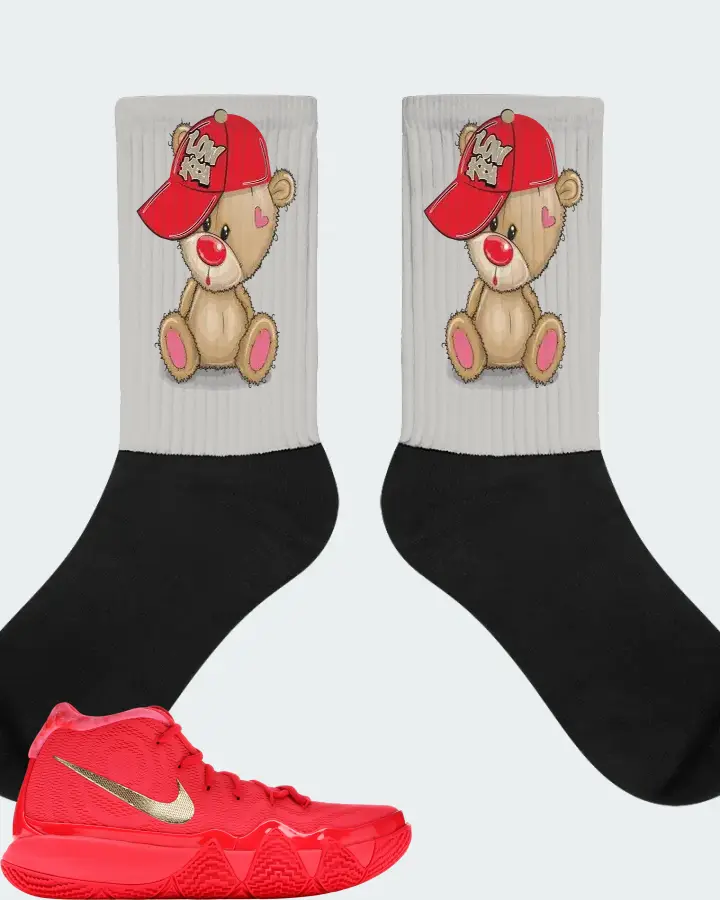 Nike Kyrie 4 Sneaker Matching Grey Socks - LOW KEY BEAR
