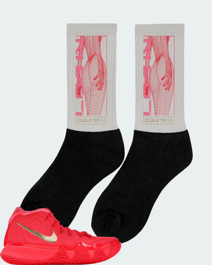 Nike Kyrie 4 Sneaker Matching Grey Socks (LOGIN) - View 3