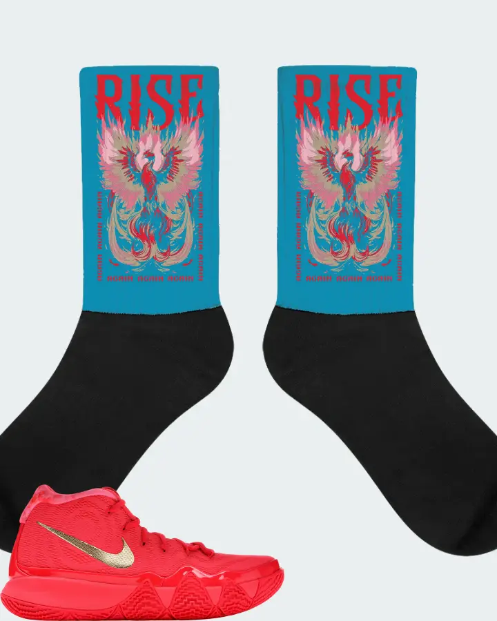 Nike Kyrie 4 Sneaker Matching Aqua Socks - RISE