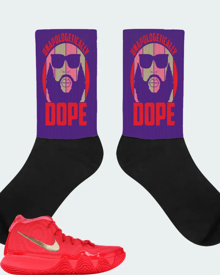 Nike Kyrie 4 Sneaker Matching Purple Socks - UNAPOLOGETICALLY DOPE Man