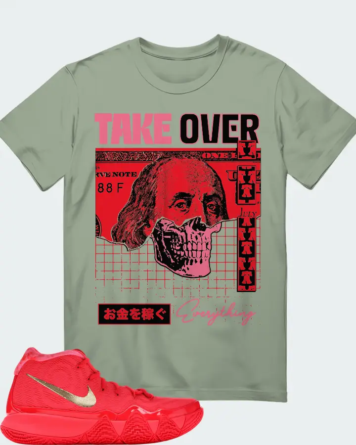 Nike Kyrie 4 Sneaker Matching Sage T-Shirt - Take Over