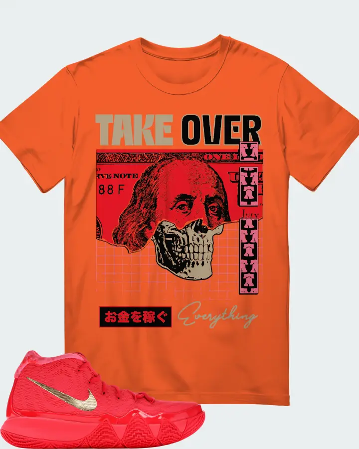 Nike Kyrie 4 Sneaker Matching Orange Gildan T-Shirt - Take Over