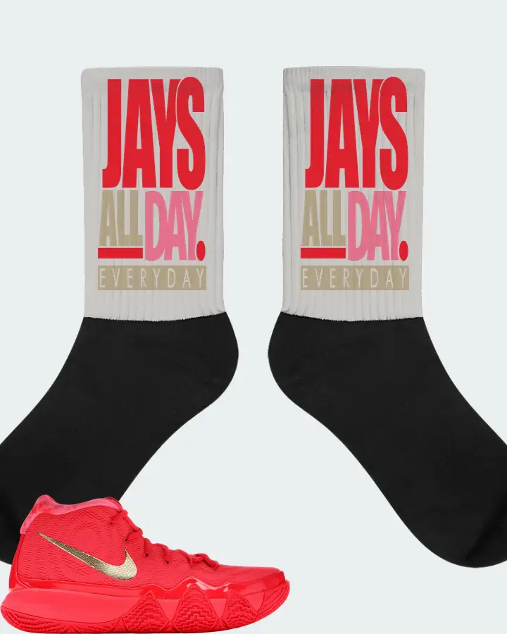 Nike Kyrie 4 Sneaker Matching Grey Socks - Jays All Day