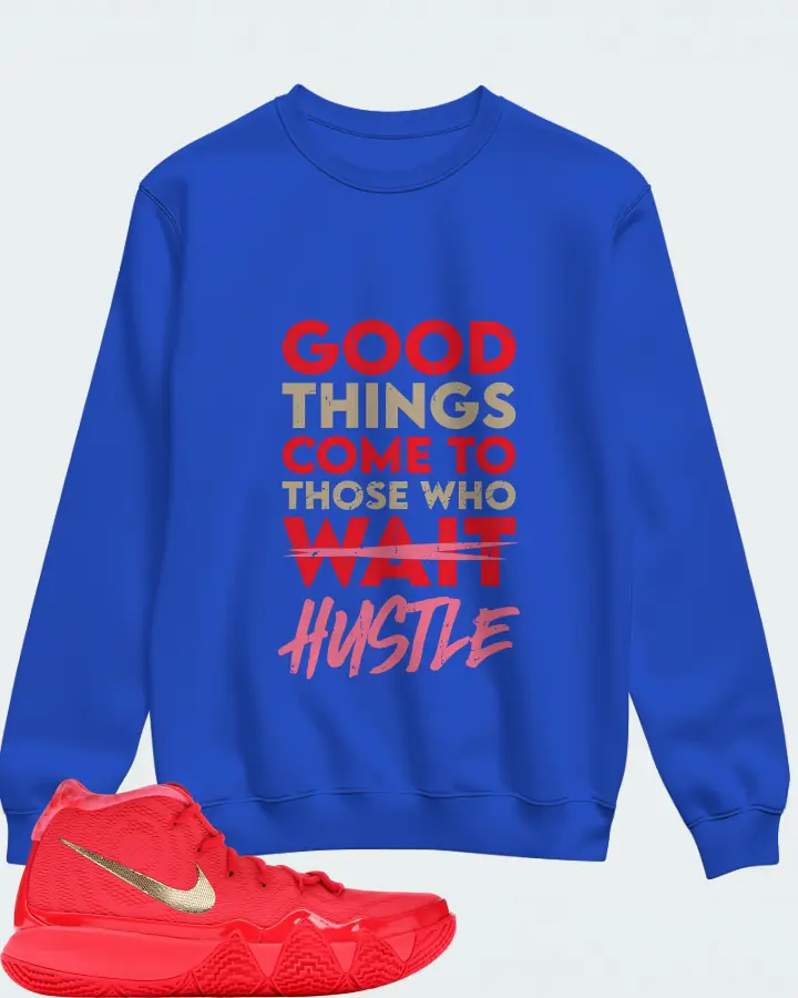 Nike Kyrie 4 Sneaker Matching Royal Blue Sweatshirt - Good Things Come