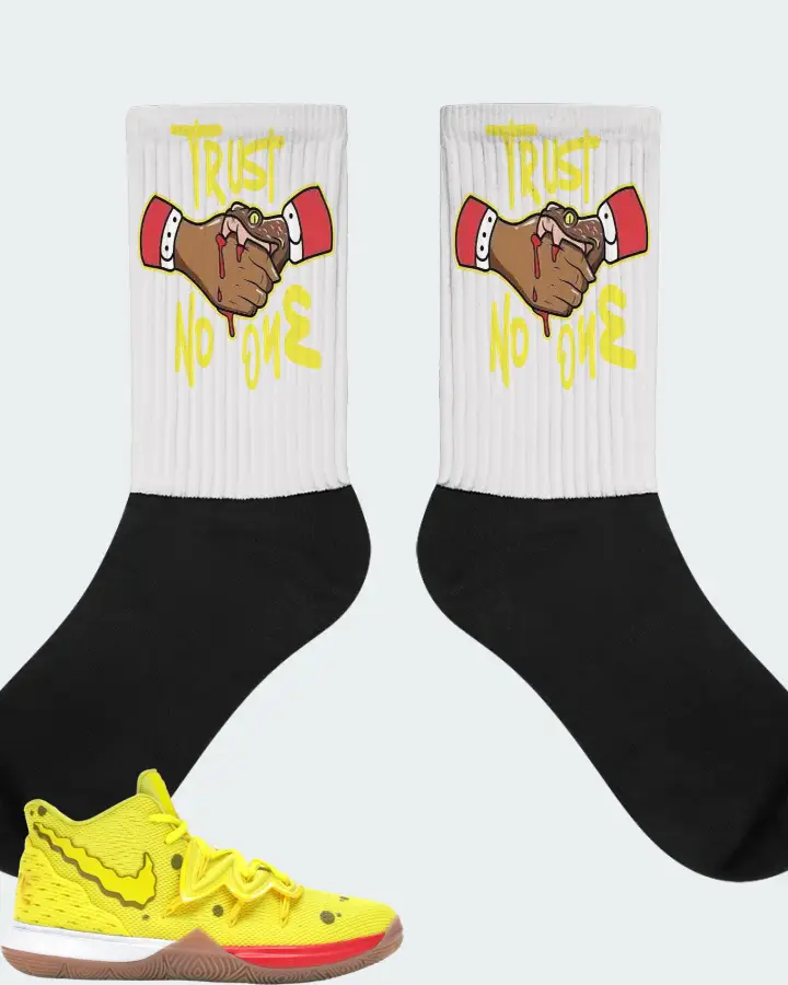 Nike Kyrie 5 Sneaker Matching White Socks - Trust No One