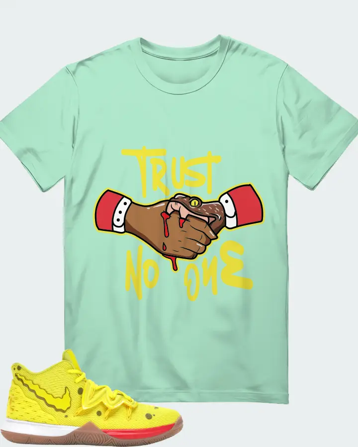 Nike Kyrie 5 Sneaker Matching Mint T-Shirt - Trust No One