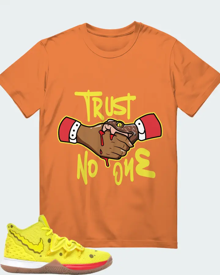 Nike Kyrie 5 Sneaker Matching Burnt Orange T-Shirt - Trust No One