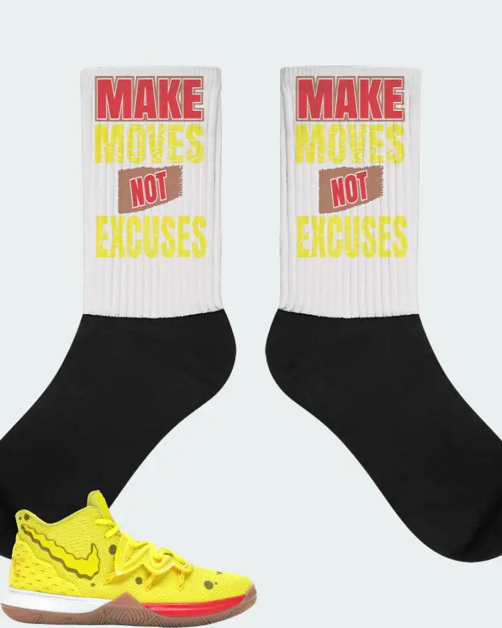Nike Kyrie 5 Sneaker Matching White Socks - Make Moves Not Excuses