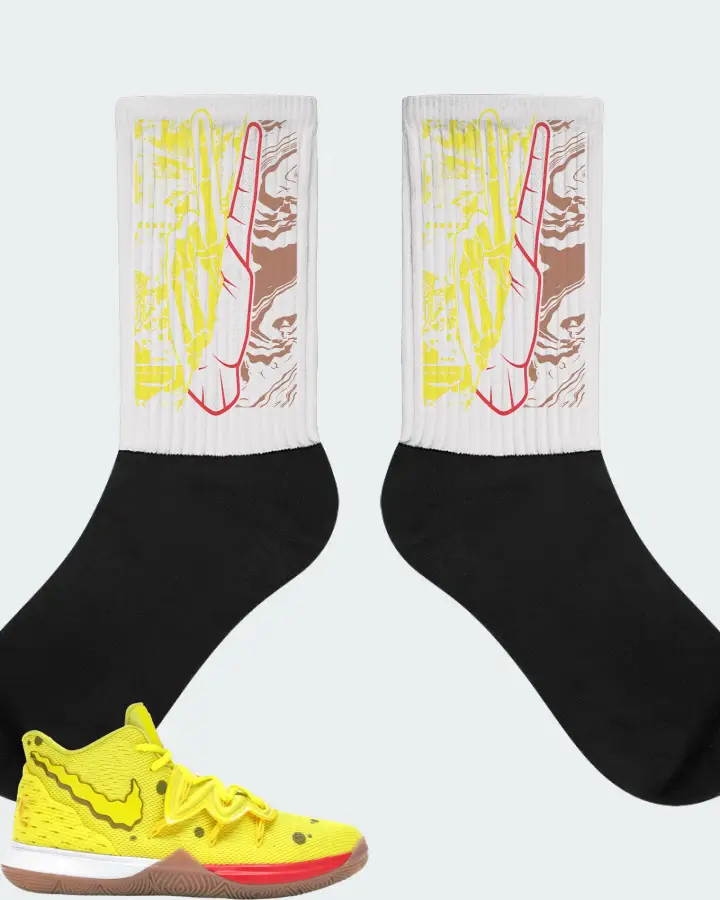 Nike Kyrie 5 Sneaker Matching White Socks - Peace of mind
