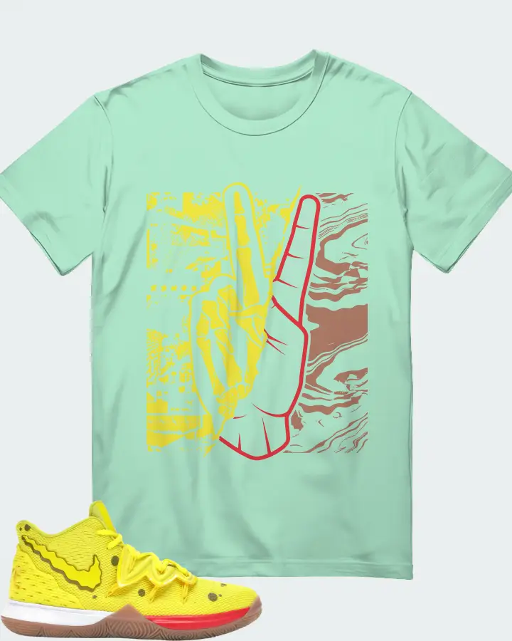 Nike Kyrie 5 Sneaker Matching Mint T-Shirt - Peace of mind