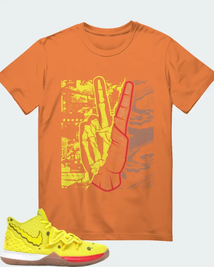 Nike Kyrie 5 Sneaker Matching Burnt Orange T-Shirt - Peace of mind
