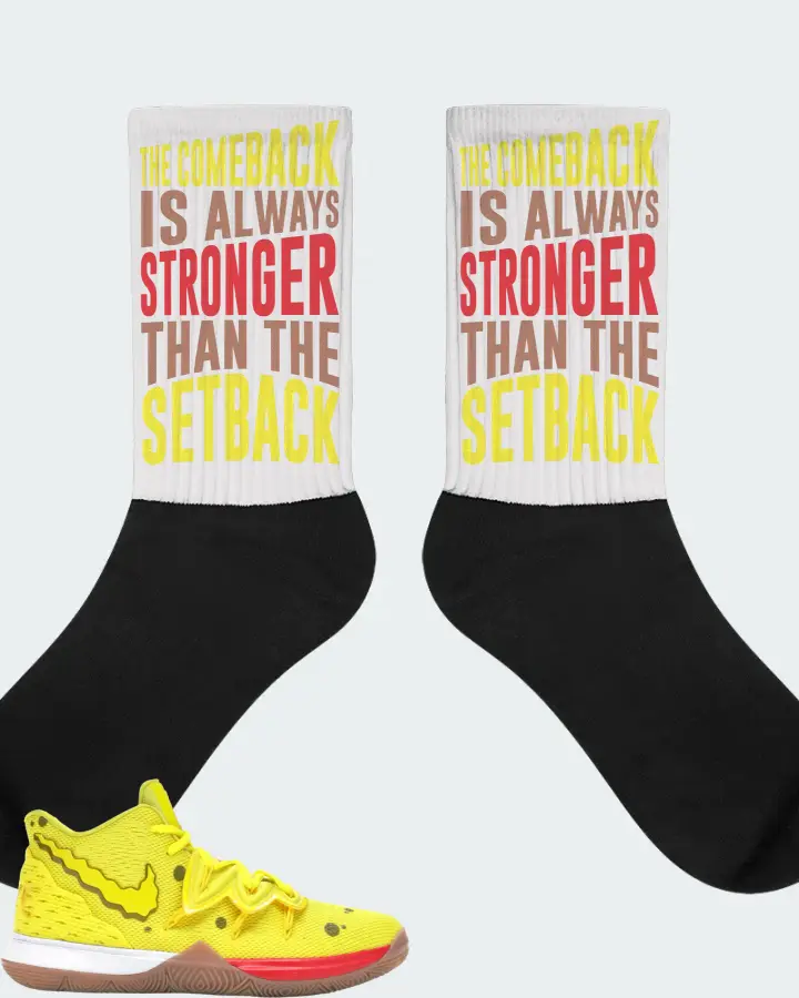 Nike Kyrie 5 Sneaker Matching White Socks - The Comeback