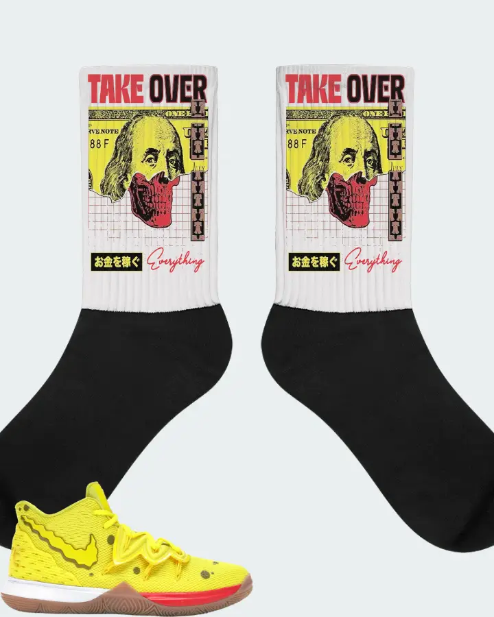 Nike Kyrie 5 Sneaker Matching White Socks - Take Over