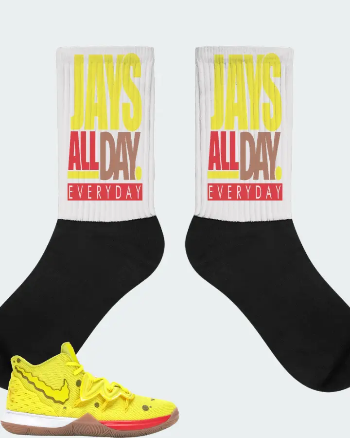 Nike Kyrie 5 Sneaker Matching White Socks - Jays All Day
