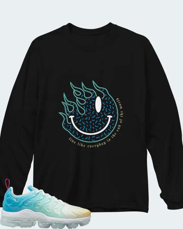 Nike Air VaporMax Plus Mint Foam Laser Blue (Women's) Matching Long Sleeve T-Shirt