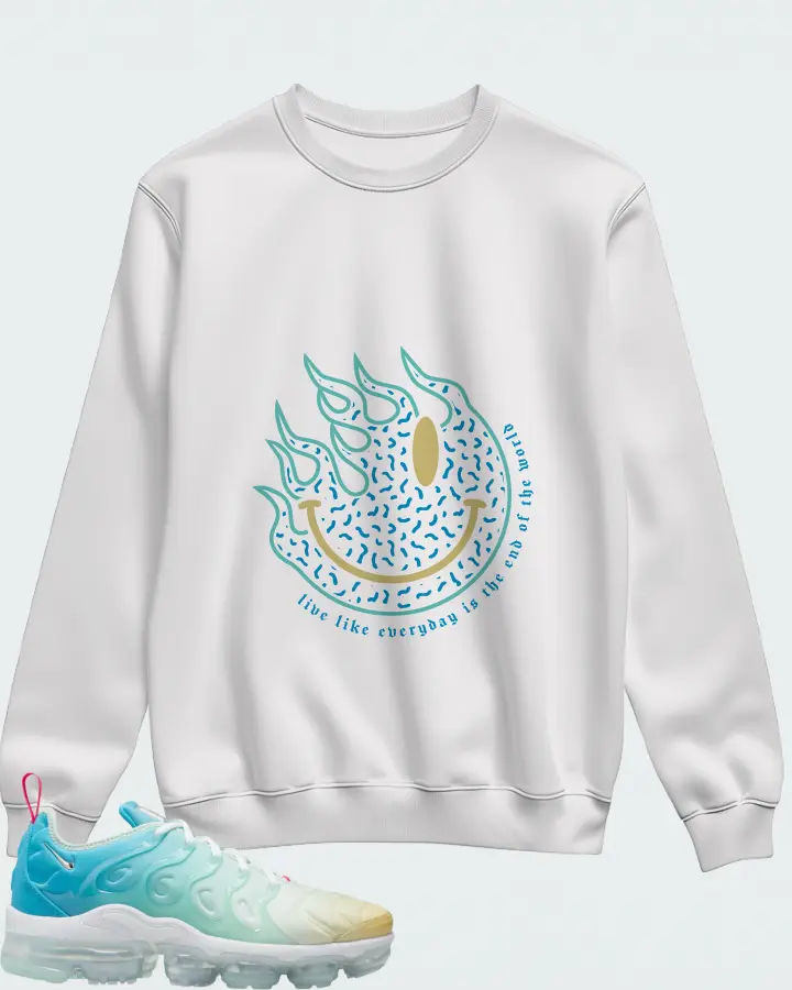 Nike Air VaporMax Plus Mint Foam Laser Blue (Women's) Matching Sweatshirt