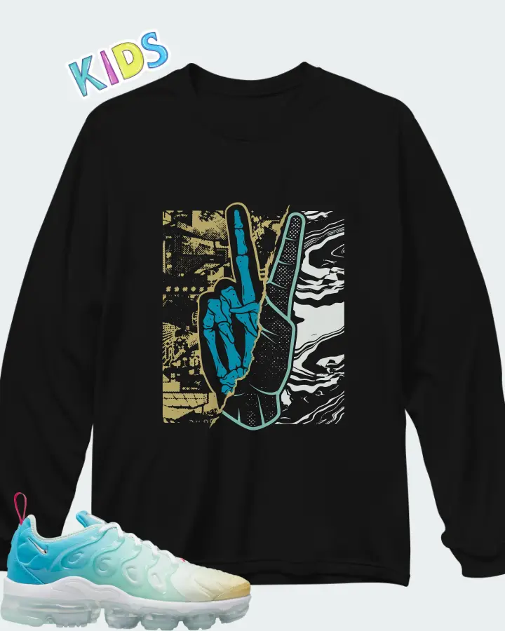 Nike Air VaporMax Plus Mint Foam Laser Blue (Women's) Matching Kid's Long Sleeve T-Shirt