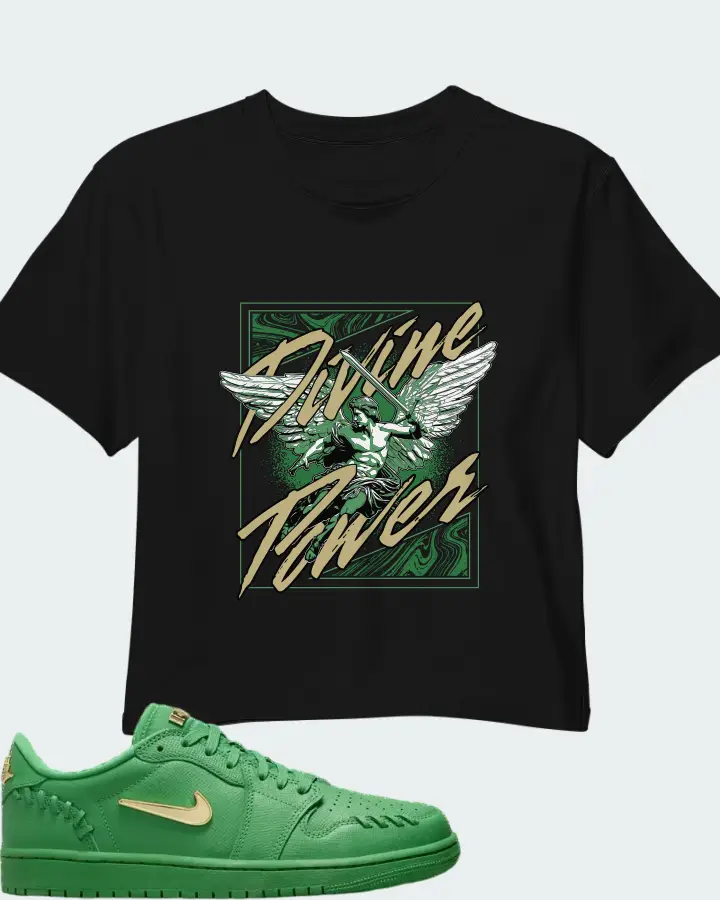 Wmns Air Jordan 1 Low Method of Make Lucky Green Matching Crop Top