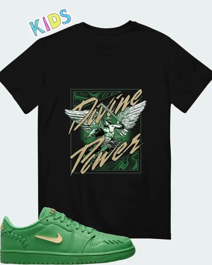 Wmns Air Jordan 1 Low Method of Make Lucky Green Matching Kid's T-Shirt