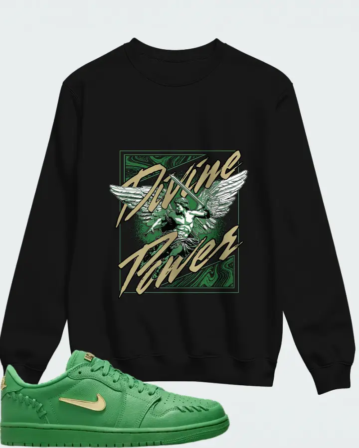 Wmns Air Jordan 1 Low Method of Make Lucky Green Matching Sweatshirt