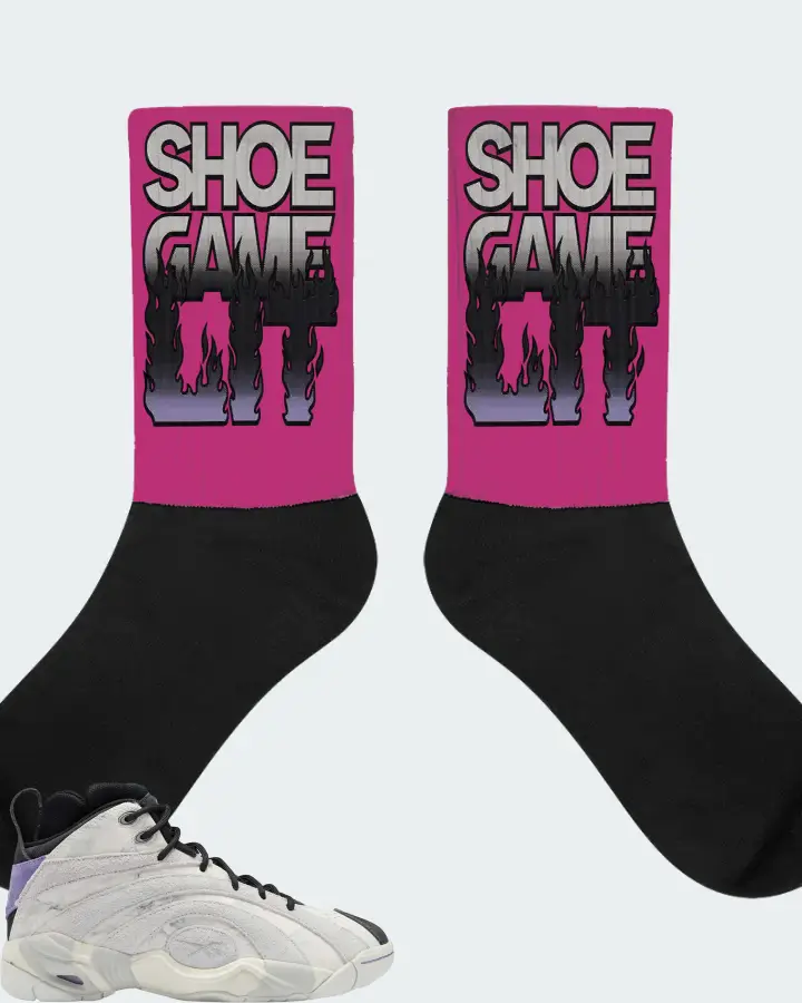 Reebok Shaqnosis Sneaker Matching Berry Socks - Shoe Game Lit Refreshed