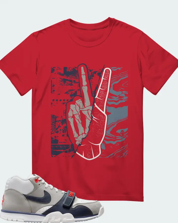 Nike Air Trainer 1 White Midnight Navy Medium Grey Matching T-Shirt