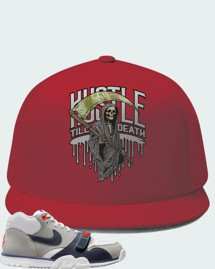 Nike Air Trainer 1 White Midnight Navy Medium Grey Matching Hat