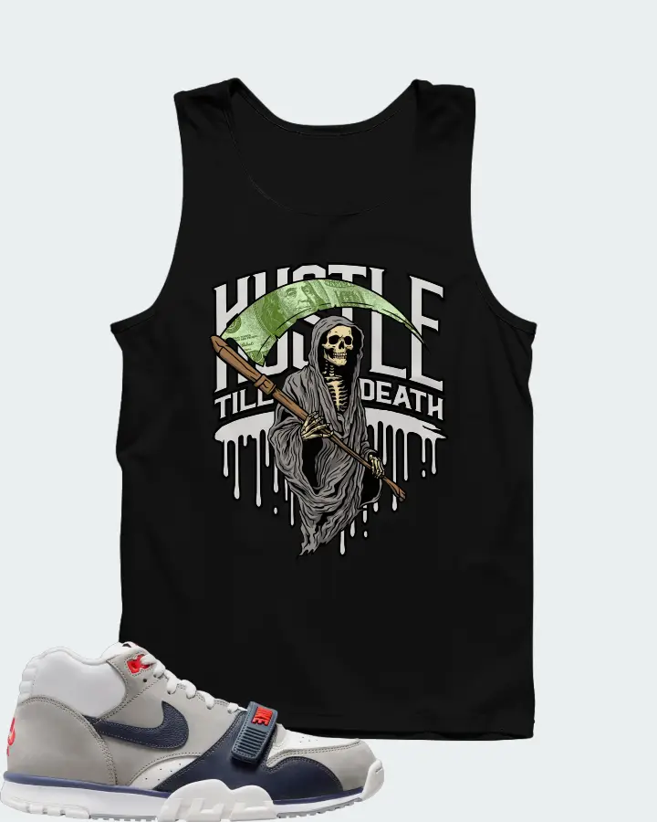 Nike Air Trainer 1 White Midnight Navy Medium Grey Matching Tank Top