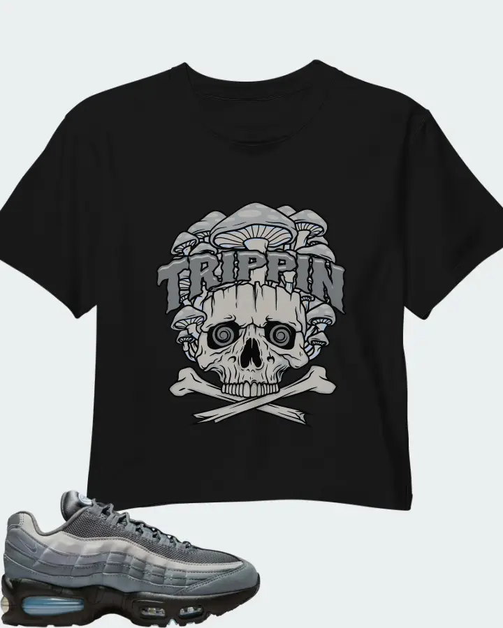 Nike Air Max 95 Cool Grey Psychic Blue Matching Crop Top