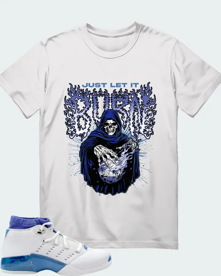 Air Jordan 17 Low University Blue Matching T-Shirt