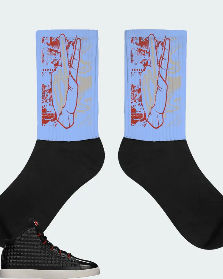 Nike LeBron 12 NSW Sneaker Matching Carolina Blue Socks - Peace of mind