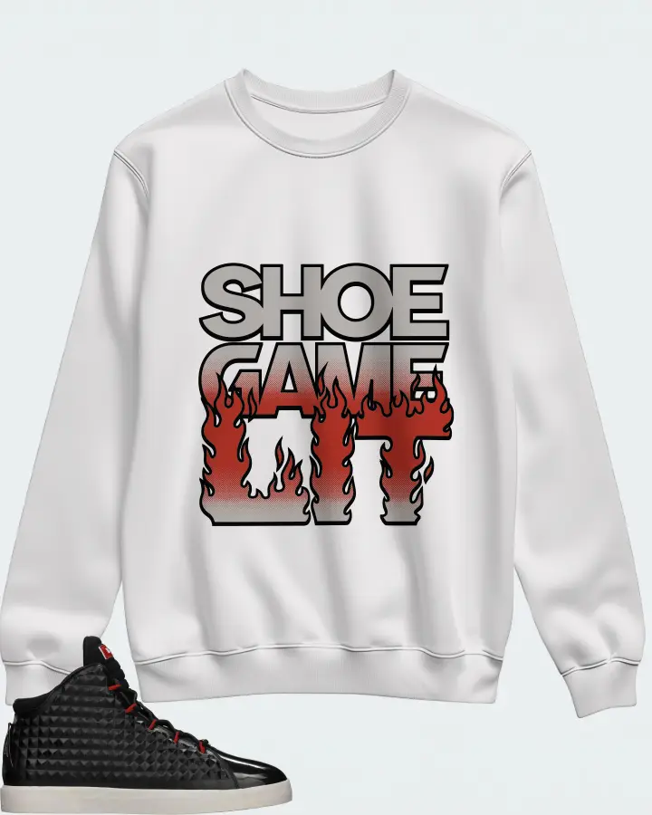 Nike LeBron 12 NSW Sneaker Matching White Sweatshirt - Shoe Game Lit Refreshed