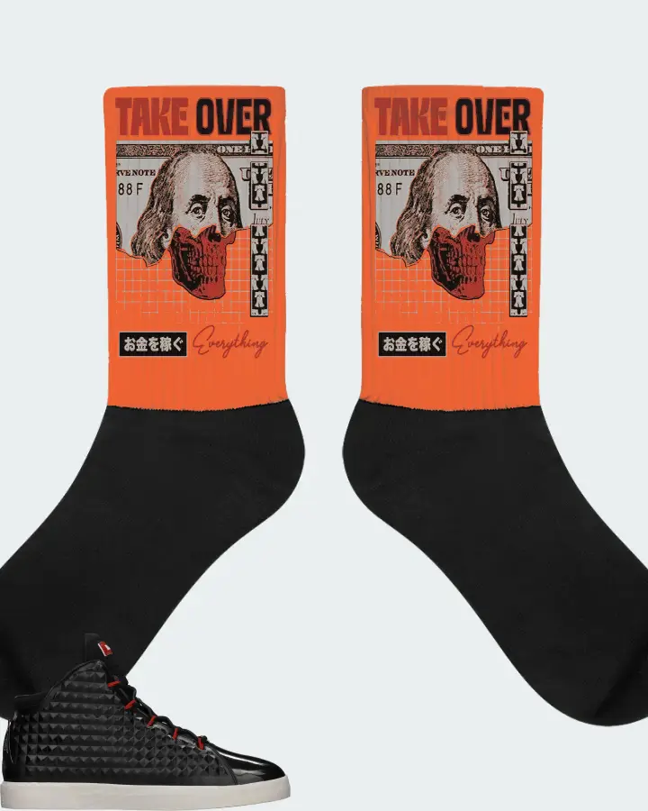 Nike LeBron 12 NSW Sneaker Matching Orange Socks - Take Over