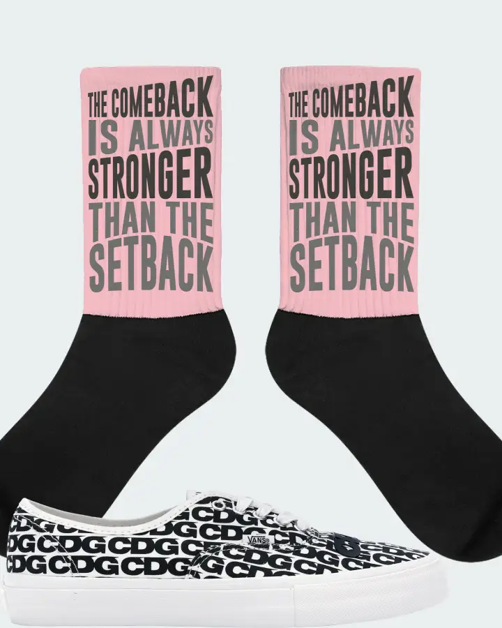Vans Authentic Sneaker Matching Pink Socks - The Comeback