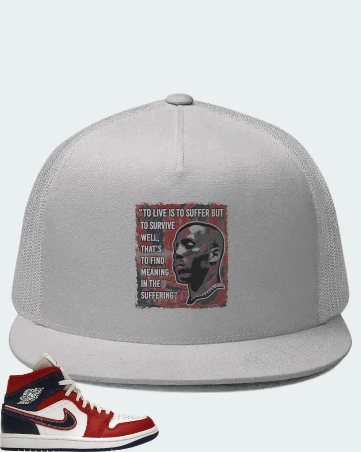 Jordan 1 Mid Sneaker Matching White Hat - DMX Suffer Quote