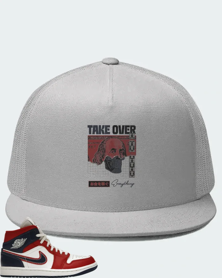 Jordan 1 Mid Sneaker Matching White Hat - Take Over