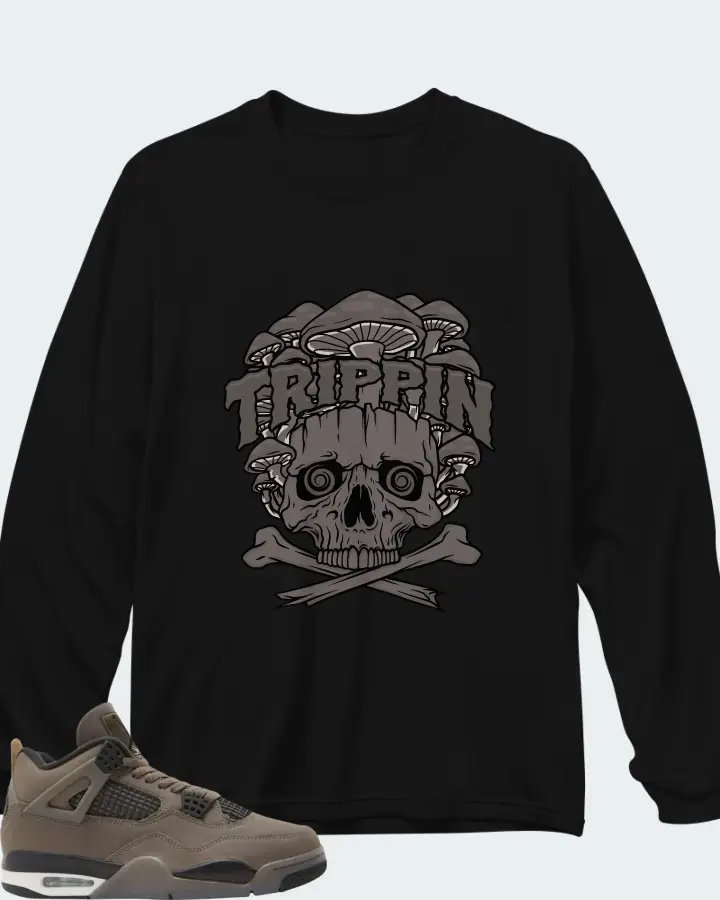Air Jordan 4 Retro Cave Stone  Matching Long Sleeve T-Shirt