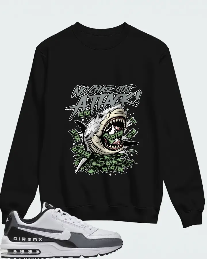 Nike Air Max LTD 3 White Black Cool Grey Matching Sweatshirt