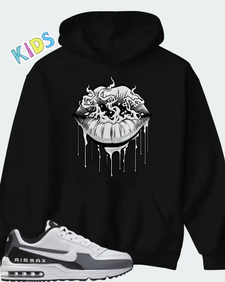 Nike Air Max LTD 3 White Black Cool Grey Matching Kid's Hoodie