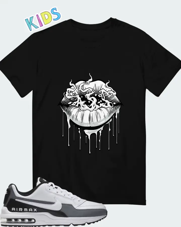 Nike Air Max LTD 3 White Black Cool Grey Matching Kid's T-Shirt