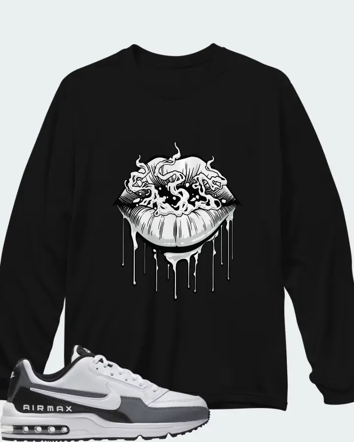 Nike Air Max LTD 3 White Black Cool Grey Matching Long Sleeve T-Shirt