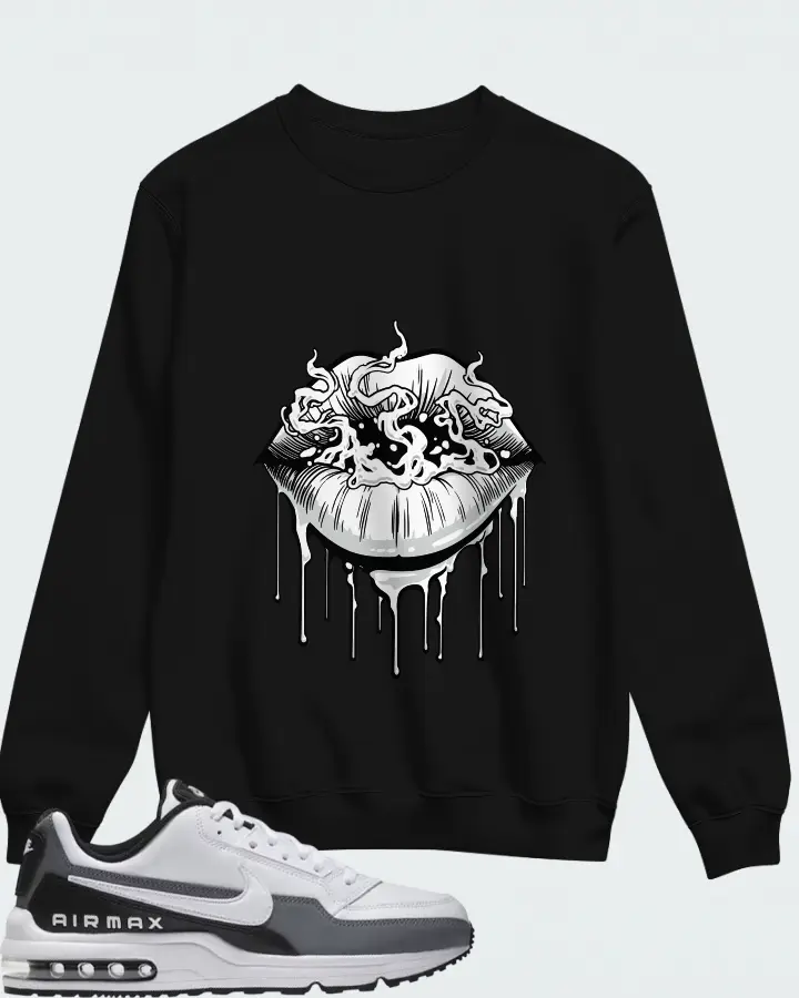 Nike Air Max LTD 3 White Black Cool Grey Matching Sweatshirt