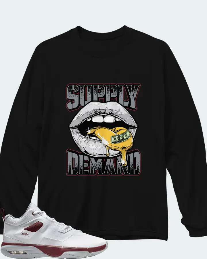 Jordan Stay Loyal 3 White Wolf Grey Team Red Matching Long Sleeve T-Shirt