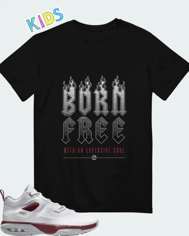 Jordan Stay Loyal 3 White Wolf Grey Team Red Matching Kid's T-Shirt