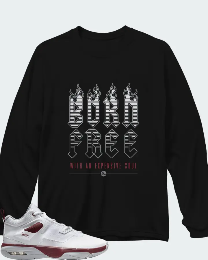 Jordan Stay Loyal 3 White Wolf Grey Team Red Matching Long Sleeve T-Shirt