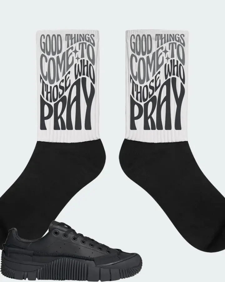 adidas Scuba Stan Sneaker Matching White Socks - Good Things Come To Those Who Pray